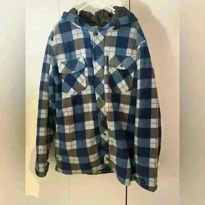 Fleece hoodie jacket men's legendary white tail size XLT